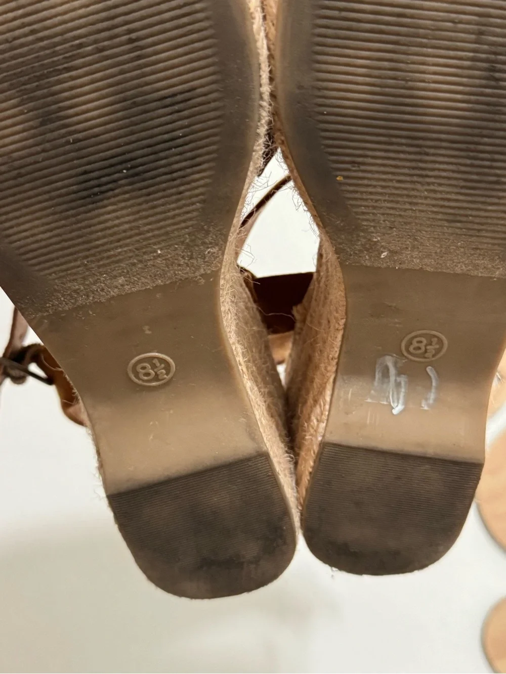Seychelles  Espadrille Wedge Sandals brown suede cognac